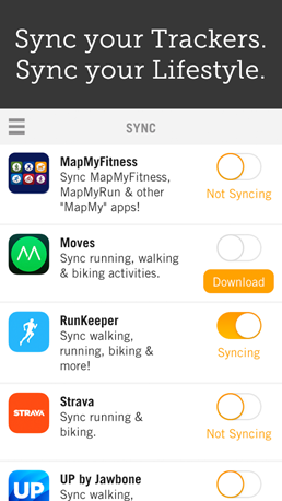 Nudge app sync settings