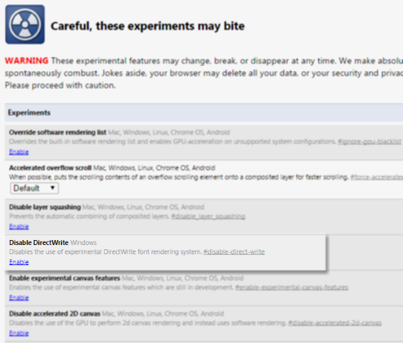 chrome disable directwrite
