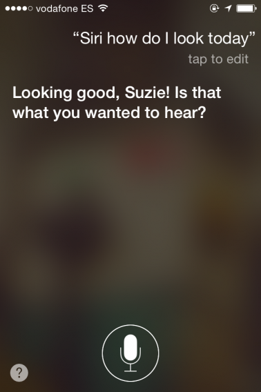 How do I look, Siri?