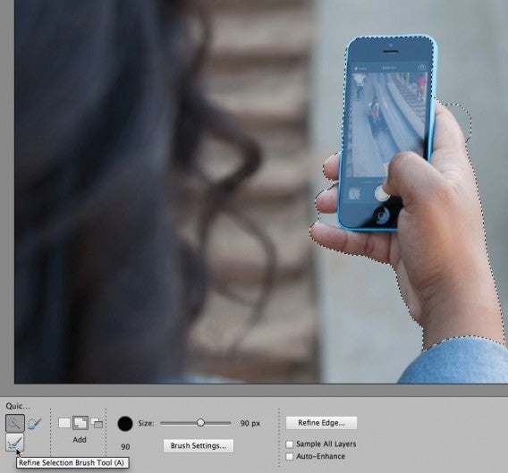 Refine Selection Brush Adobe Photoshop Elements 13 Refine Selection Brush