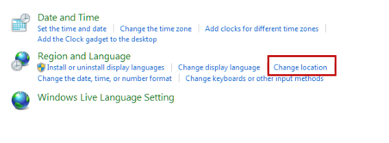 Change location