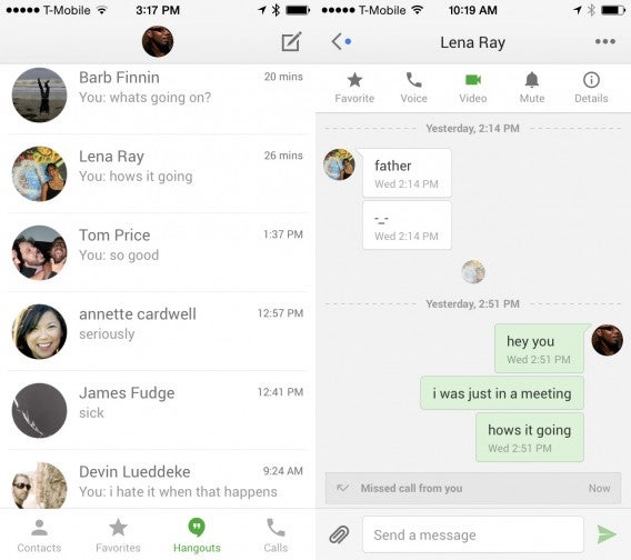 Google Hangouts Best Free iPhone Apps
