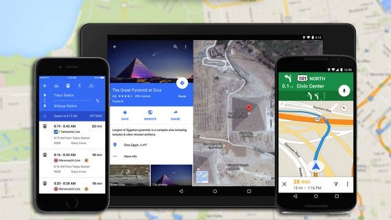Google Maps header