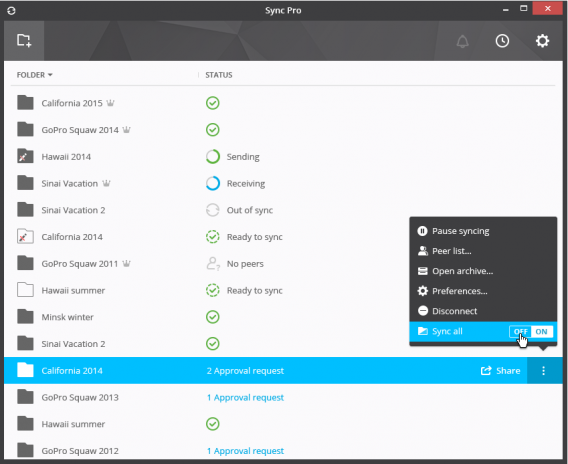 BitTorrent Sync 2.0 on-demand