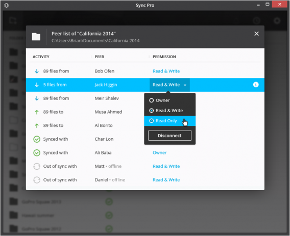 BitTorrenty Sync 2.0 permissions and ownership