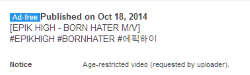 YouTube Music Key Ad-free EPIK HIGH Born Hater