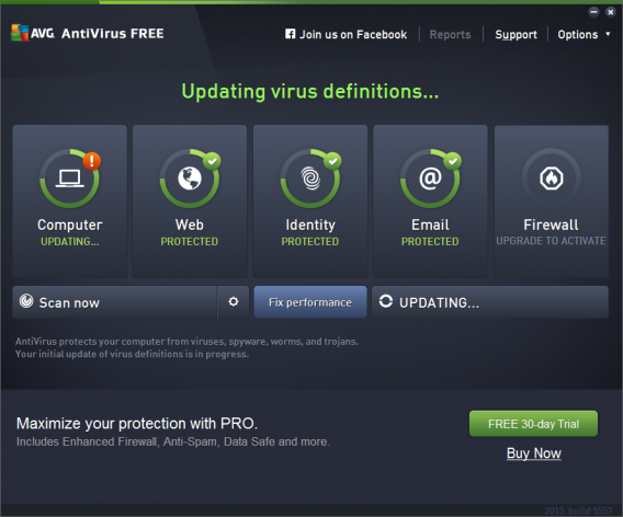 AVG free antivirus home