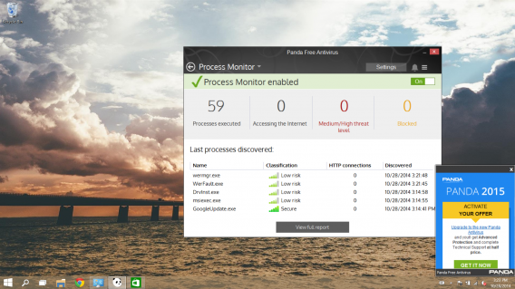 Panda Free Antivirus notification nag