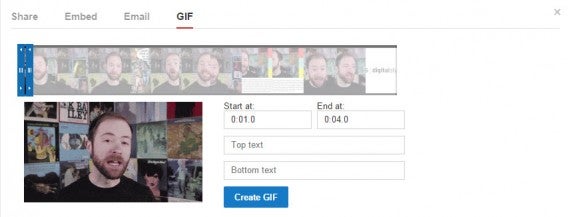YouTube GIF creator