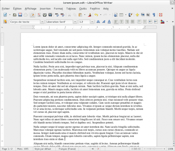 LibreOffice Writer LibreOffice Writer