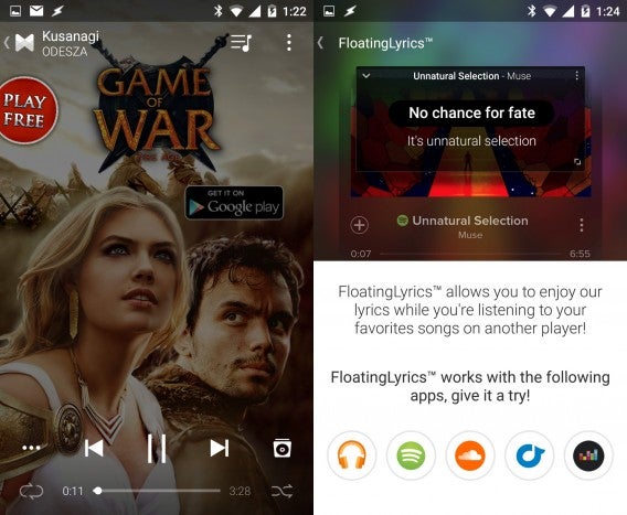 MusiXmatch ads