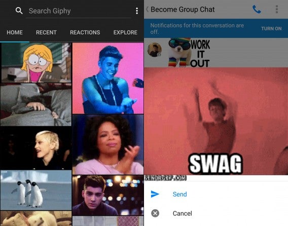 Giphy for Facebook Messenger