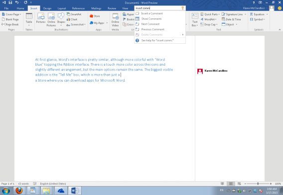 Tell Me Feature is new for Office 2016 for Windows