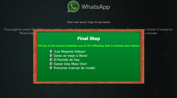 WhatsApp Scam surveys
