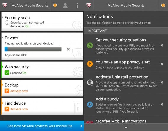 McAfee for Android 1