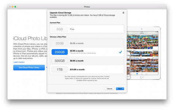 iCloud pricing