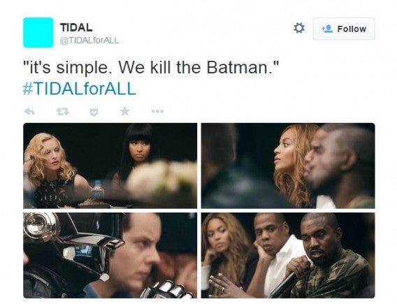Tidal we kill the batman