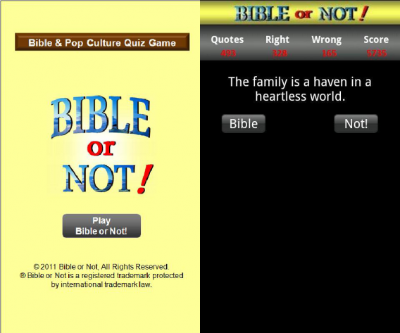 bible or not