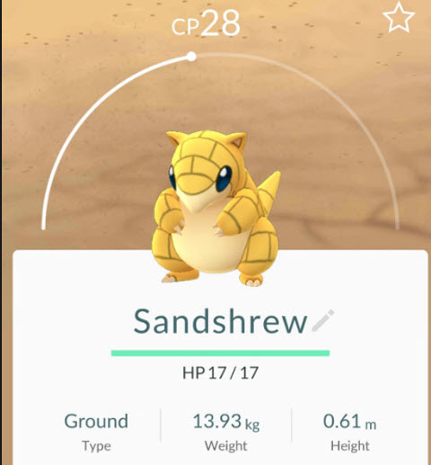 Sandshrewpokemongo