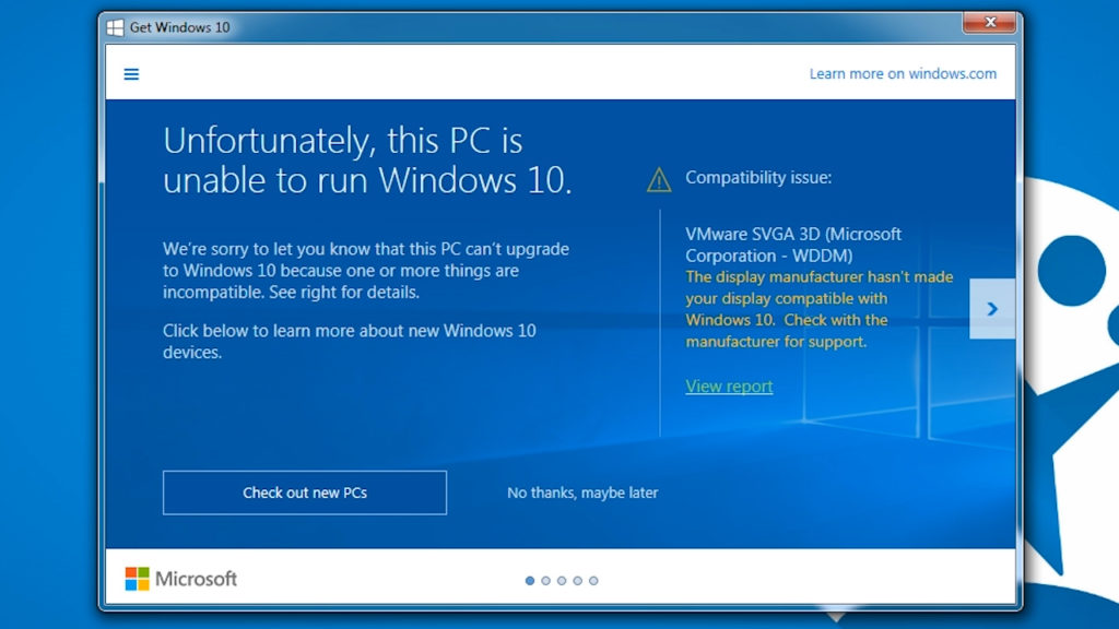 Windows 10 incompatible