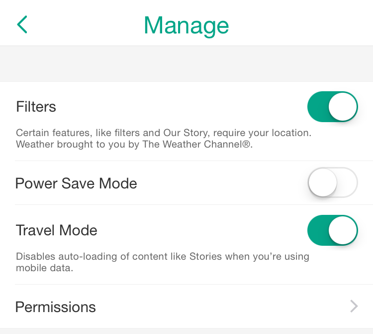 snapchat travel mode