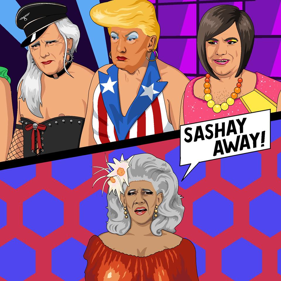 Microsoft Paint is to be Killed off so let’s Celebrate all it’s Glory Trump, Pence, William Pryor in drag on a RuPaul-esque drag show with Obama as RuPaul telling them to Sashay Away!