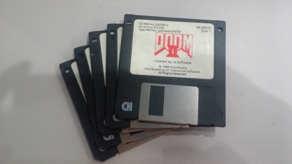 Check out these Unbelievable Tech Related Yard Sale Finds! Doom II on floppy Disk