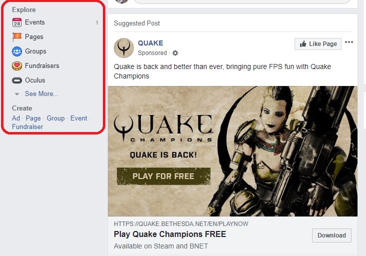 Facebook food