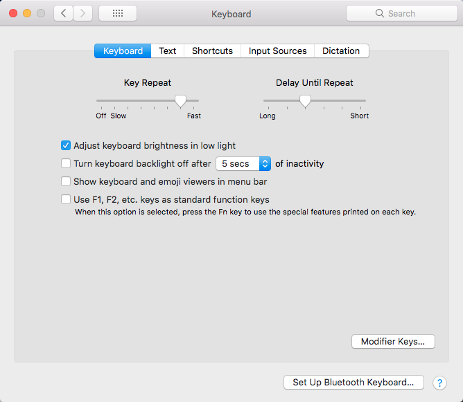 Apple Keyboard menu