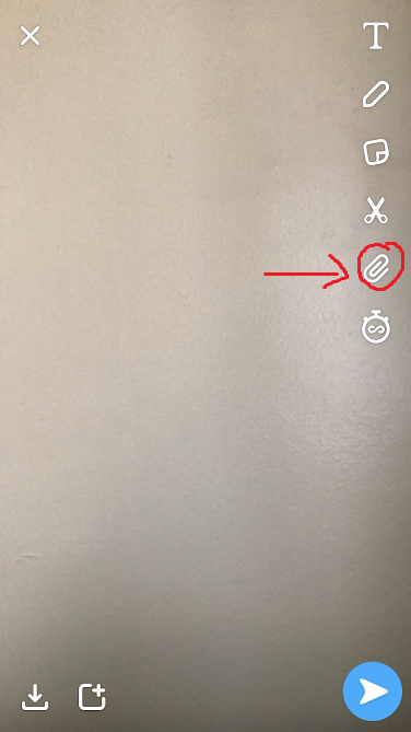 Snapchat paperclip