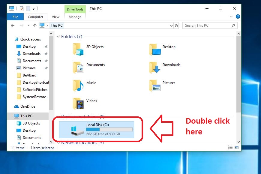 Open your C: Drive