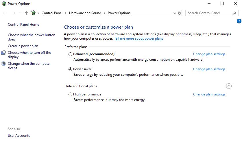 PowerOptions