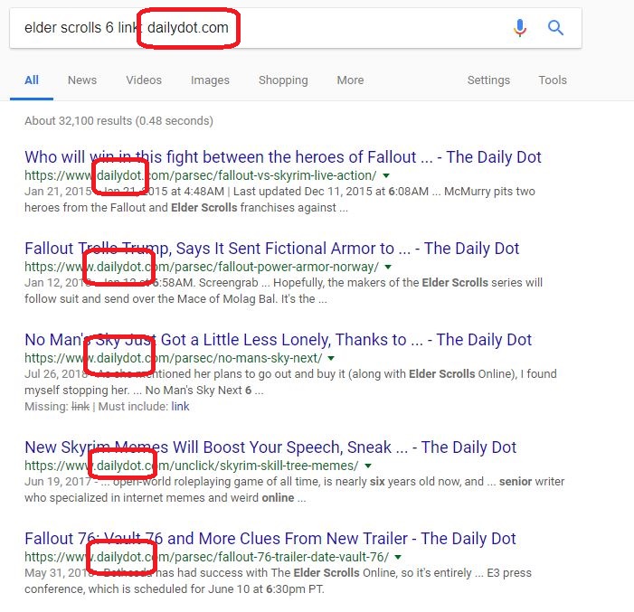 search via links