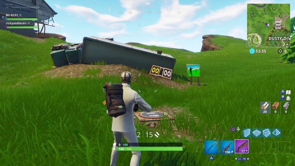 fortnite shooting gallery dusty divot