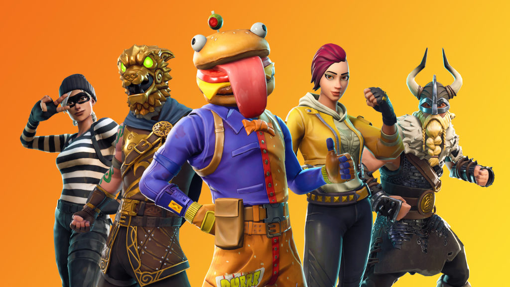 fortnite character lineup orange