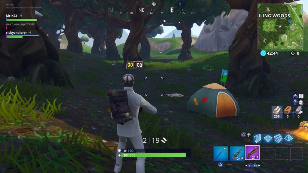 fortnite shooting gallery wailing woods