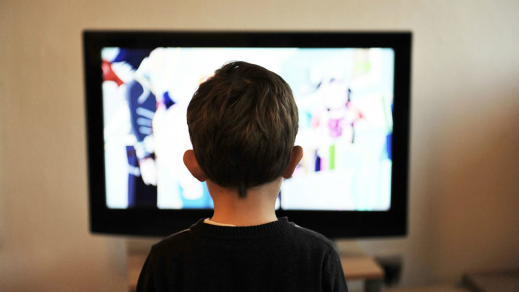 kid watching netflix