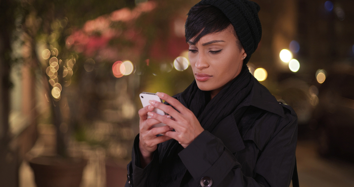 woman on phone