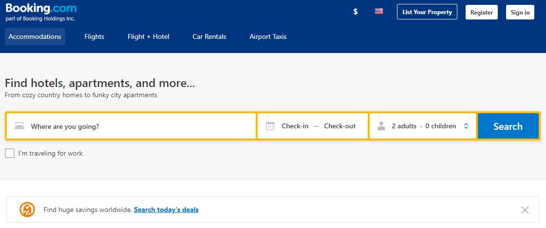 Want to stay someplace besides a hotel? Booking.com is your best bet.