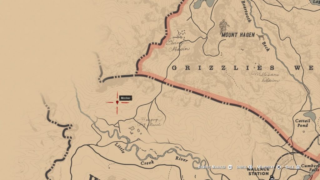 red dead redemption 2 antler knife map