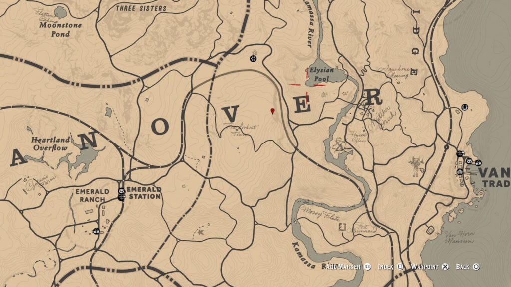 red dead redemption 2 roanoke ridge grave map