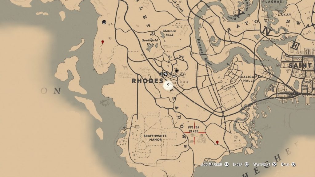 red dead redemption 2 rhodes grave map
