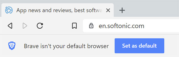 Brave Default Browser Button