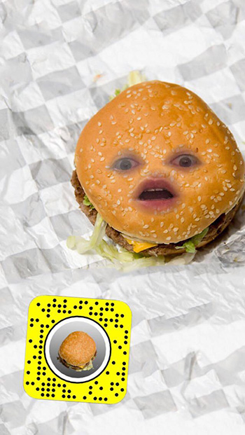 burger face lens
