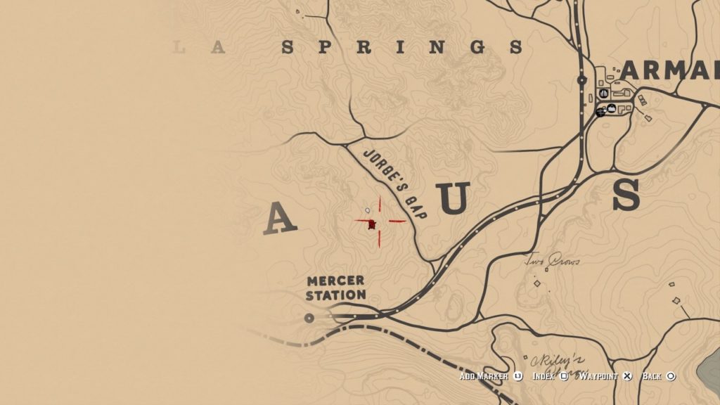 red dead 2 jorge's gap bone map