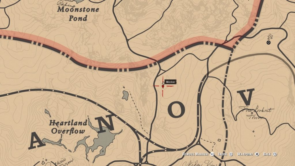 red dead 2 new hanover cabin bone map