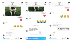 whatsapp style voice notes Instagram