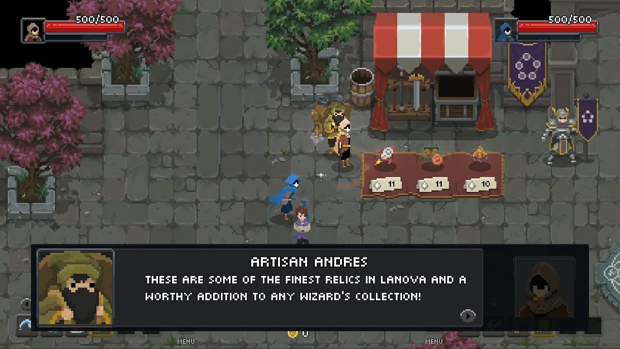 Always buy extra health at the end of a tough fight.