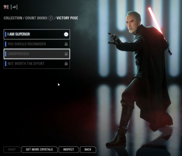 Dooku finds you a pitiful opponent.
