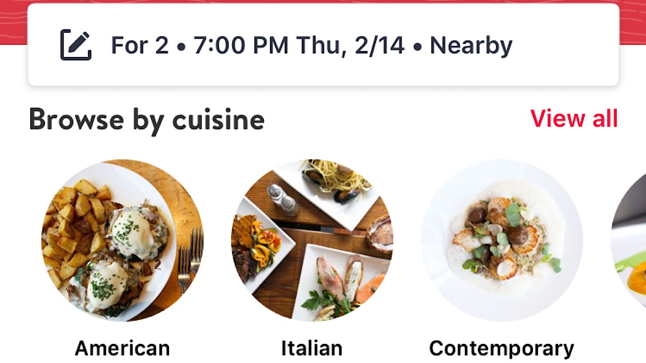 Open Table screenshot